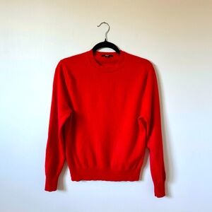 Uniqlo Red Cashmere Crewneck Sweater, size x-small